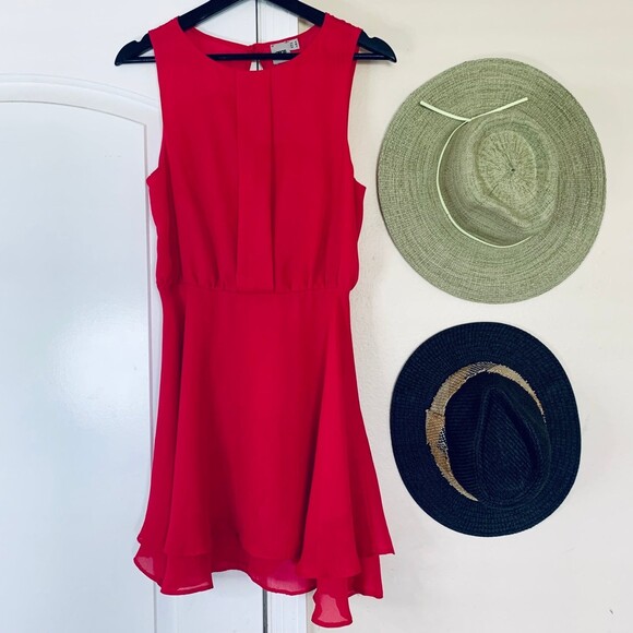 ASOS Barbie Pink Sleeveless Fit & Flare Wedding Guest Sundress Dress | Size: 8/M - Picture 1 of 8